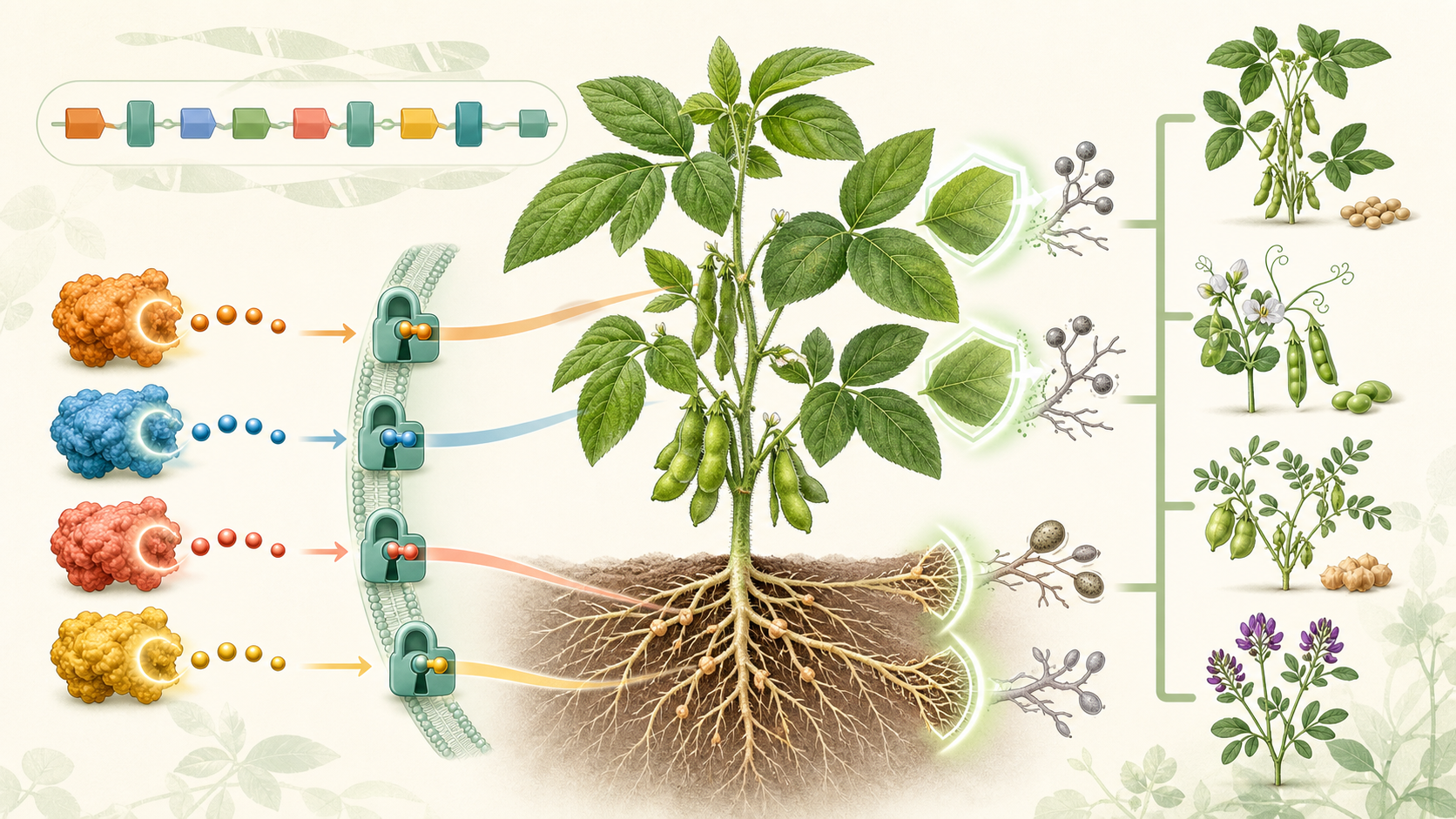 李磊团队揭示豆科植物细胞因子-受体模块协同进化与组织特异性免疫机制